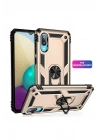 BFS  Samsung Galaxy A02 Kılıf Sofya Yüzüklü Silikon Kapak - Gold