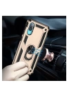 BFS  Samsung Galaxy A02 Kılıf Sofya Yüzüklü Silikon Kapak - Gold