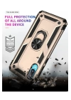 BFS  Samsung Galaxy A02 Kılıf Sofya Yüzüklü Silikon Kapak - Gold