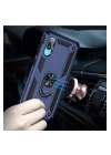 BFS  Samsung Galaxy A02 Kılıf Sofya Yüzüklü Silikon Kapak - Lacivert