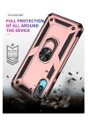 BFS  Samsung Galaxy A02 Kılıf Sofya Yüzüklü Silikon Kapak - Rose