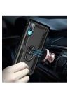 BFS  Samsung Galaxy A02 Kılıf Sofya Yüzüklü Silikon Kapak - Siyah