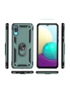 BFS  Samsung Galaxy A02 Kılıf Sofya Yüzüklü Silikon Kapak - Yeşil