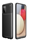 BFS  Samsung Galaxy A02S Kılıf Auto Focus Karbon Kapak - Siyah