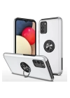 BFS  Samsung Galaxy A02S Kılıf Elit Yüzüklü Kapak - Gümüş