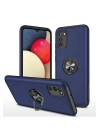 BFS  Samsung Galaxy A02S Kılıf Elit Yüzüklü Kapak - Lacivert