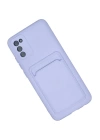 BFS  Samsung Galaxy A02S Kılıf Kelvin Kartvizitli Silikon - Lila