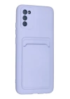 BFS  Samsung Galaxy A02S Kılıf Kelvin Kartvizitli Silikon - Lila