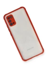 BFS  Samsung Galaxy A02S Kılıf Miami Şeffaf Silikon - Kırmızı