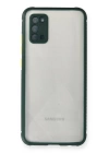 BFS  Samsung Galaxy A02S Kılıf Miami Şeffaf Silikon - Koyu Yeşil