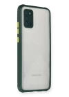 BFS  Samsung Galaxy A02S Kılıf Miami Şeffaf Silikon - Koyu Yeşil