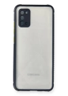 BFS  Samsung Galaxy A02S Kılıf Miami Şeffaf Silikon - Lacivert
