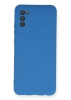 BFS  Samsung Galaxy A02S Kılıf Nano içi Kadife Silikon - Mavi