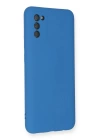 BFS  Samsung Galaxy A02S Kılıf Nano içi Kadife Silikon - Mavi