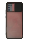 BFS  Samsung Galaxy A02S Kılıf Palm Buzlu Kamera Sürgülü Silikon - Siyah