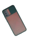 BFS  Samsung Galaxy A02S Kılıf Palm Buzlu Kamera Sürgülü Silikon - Yeşil
