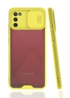 BFS  Samsung Galaxy A02S Kılıf Platin Kamera Koruma Silikon - Sarı