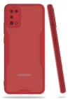 BFS  Samsung Galaxy A02S Kılıf Platin Silikon - Kırmızı