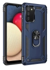 BFS  Samsung Galaxy A02S Kılıf Sofya Yüzüklü Silikon Kapak - Lacivert