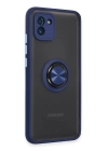 BFS  Samsung Galaxy A03 Kılıf Montreal Yüzüklü Silikon Kapak - Lacivert