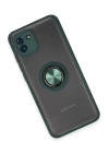 BFS  Samsung Galaxy A03 Kılıf Montreal Yüzüklü Silikon Kapak - Yeşil