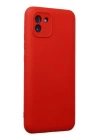 BFS  Samsung Galaxy A03 Kılıf Nano içi Kadife Silikon - Kırmızı