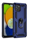 BFS  Samsung Galaxy A03 Kılıf Sofya Yüzüklü Silikon Kapak - Lacivert