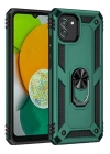 BFS  Samsung Galaxy A03 Kılıf Sofya Yüzüklü Silikon Kapak - Yeşil