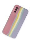 BFS  Samsung Galaxy A03S Kılıf Ebruli Lansman Silikon - Pembe-Lila