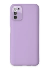 BFS  Samsung Galaxy A03S Kılıf Lansman Glass Kapak - Lila