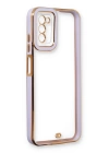 BFS  Samsung Galaxy A03S Kılıf Liva Lens Silikon - Lila