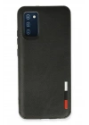 BFS  Samsung Galaxy A03S Kılıf Loop Deri Silikon - Siyah
