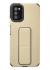 BFS  Samsung Galaxy A03S Kılıf Mega Standlı Silikon - Gold