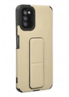 BFS  Samsung Galaxy A03S Kılıf Mega Standlı Silikon - Gold