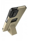BFS  Samsung Galaxy A03S Kılıf Mega Standlı Silikon - Gold