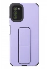 BFS  Samsung Galaxy A03S Kılıf Mega Standlı Silikon - Lila