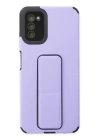 BFS  Samsung Galaxy A03S Kılıf Mega Standlı Silikon - Lila