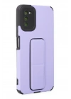 BFS  Samsung Galaxy A03S Kılıf Mega Standlı Silikon - Lila