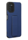 BFS  Samsung Galaxy A03S Kılıf Mega Standlı Silikon - Mavi