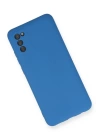 BFS  Samsung Galaxy A03S Kılıf Nano içi Kadife Silikon - Mavi