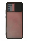 BFS Samsung Galaxy A03S Kılıf Palm Buzlu Kamera Sürgülü Silikon - Siyah