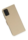BFS  Samsung Galaxy A03S Kılıf Trend S Plus Kapaklı Kılıf - Gold