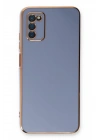 BFS  Samsung Galaxy A03S Kılıf Volet Silikon - Mavi