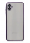 BFS Samsung Galaxy A04 Kılıf Lensli Silikon - Mor