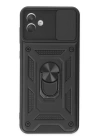 BFS  Samsung Galaxy A04 Kılıf Pars Lens Yüzüklü Silikon - Siyah