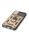 BFS  Samsung Galaxy A04E Kılıf Pars Lens Yüzüklü Silikon - Gold