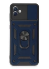 BFS  Samsung Galaxy A04E Kılıf Pars Lens Yüzüklü Silikon - Lacivert