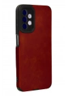 BFS  Samsung Galaxy A04S Kılıf Loop Deri Silikon - Kırmızı
