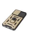 BFS  Samsung Galaxy A04S Kılıf Pars Lens Yüzüklü Silikon - Gold