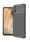 BFS  Samsung Galaxy A05 Kılıf Auto Focus Karbon Kapak - Siyah